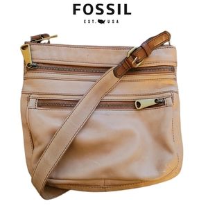 Fossil Small Explorer Leather Crossbody Messenger Bag